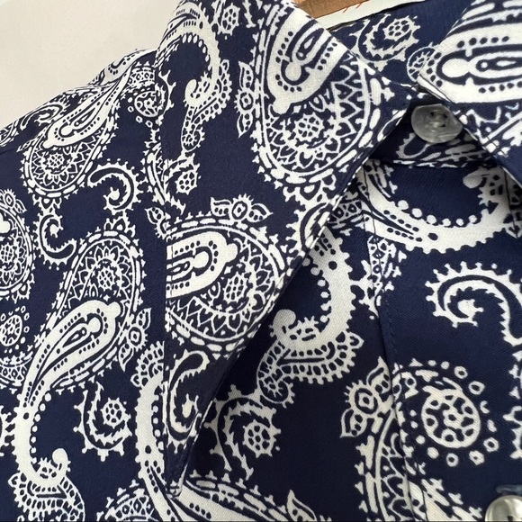 VTG ‘70s Pepper Tree Groovy Pointed Collar Paisley Blouse - Picture 5 of 14